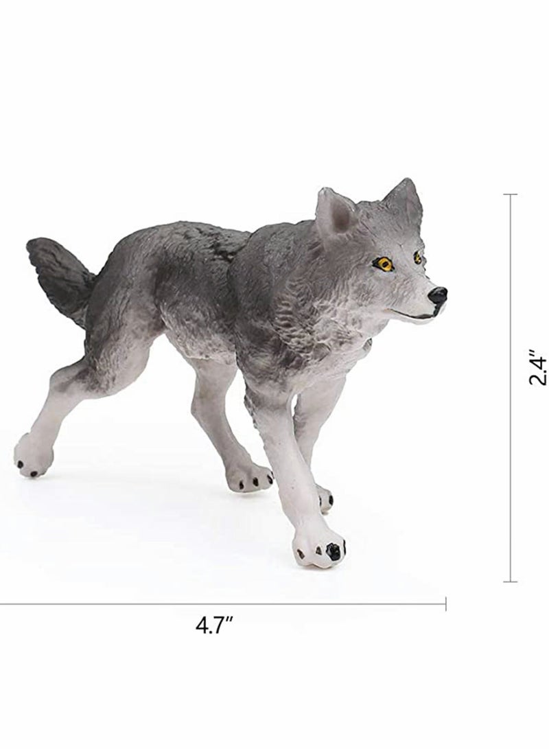 Wolf Toy 7 PcsFigurines Set Wolf Animals Figure for Kids Jumbo Wolf Toy Playset Birthday Gift Wolf Theme Party Decoration - Image 5