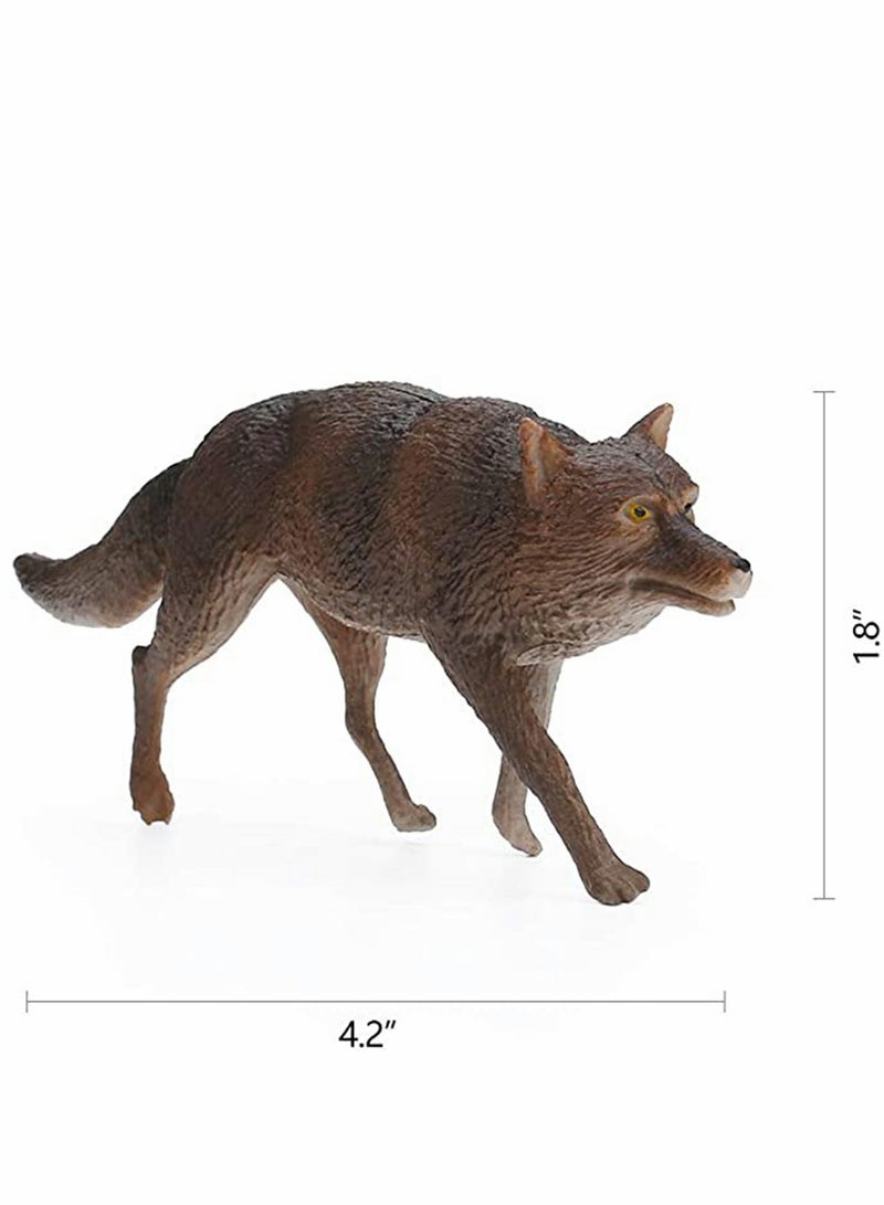 Wolf Toy 7 PcsFigurines Set Wolf Animals Figure for Kids Jumbo Wolf Toy Playset Birthday Gift Wolf Theme Party Decoration - Image 4