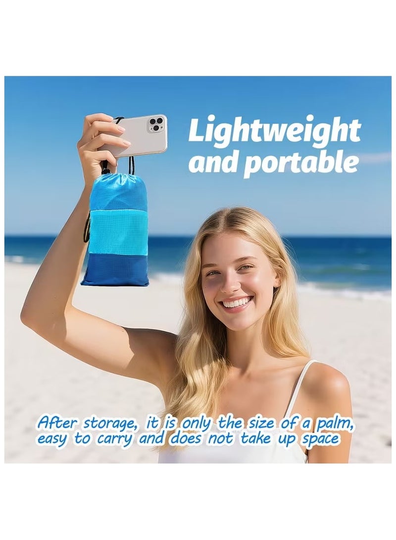 200*210cm Sandproof Waterproof Extra Large Beach Mat Foldable for Family, Portable Lightweight Oversized Beach Quick Drying Blanket Sand Free for Outdoor Picnic Beach Travel Camping Hiking - Image 4