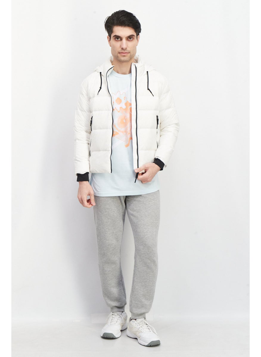 Reebok Men Sportswear Fit Long Sleeves Running Jacket, White  - Image 2