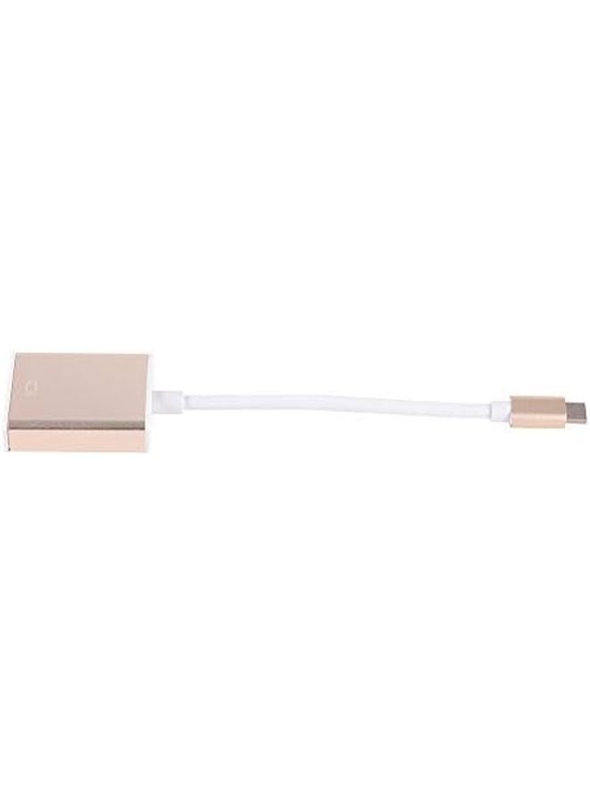 Gold Type C to VGA Adapter Plug and Play Aluminum for Presentations and Meeting Rooms - Image 5