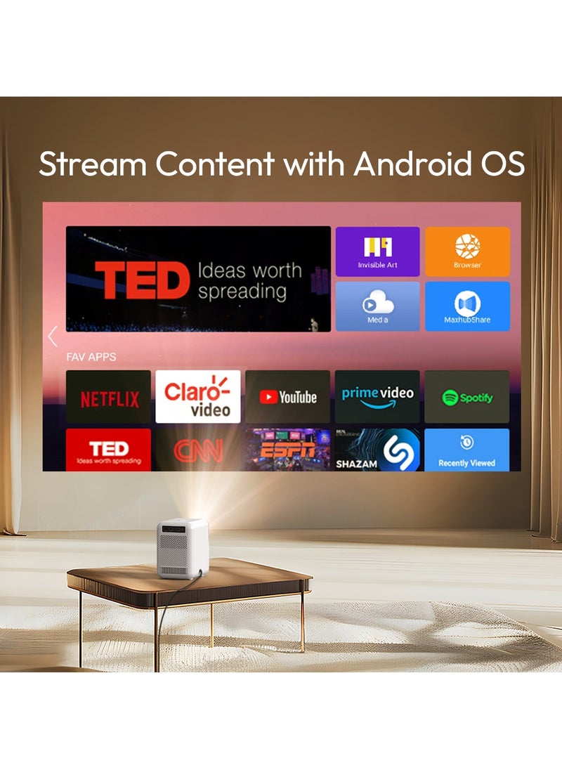 باينتيك - جهاز عرض BYINTEK U4 الذكي اللاسلكي الصغير بنظام Android 9.0 لأجهزة الكمبيوتر المحمولة والأجهزة اللوحية وأجهزة iOS وAndroid وشاشة Wi-Fi - Image 1