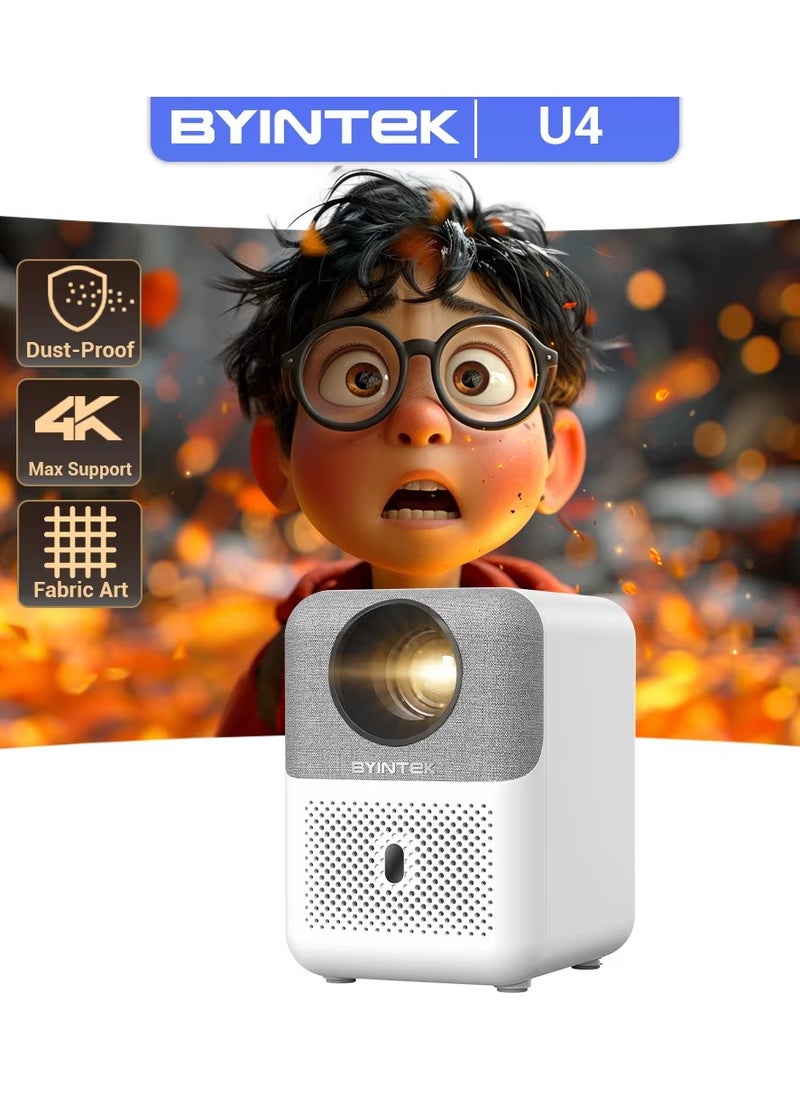 باينتيك - جهاز عرض BYINTEK U4 الذكي اللاسلكي الصغير بنظام Android 9.0 لأجهزة الكمبيوتر المحمولة والأجهزة اللوحية وأجهزة iOS وAndroid وشاشة Wi-Fi - Image 1