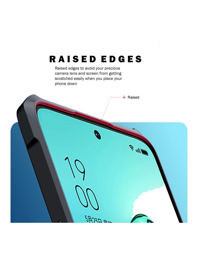 Wtech Honor X8c 4G 2025 Hybrid TPU Silicone with Raised Armour Bumpers Slim Case Cover - Black - Image 4