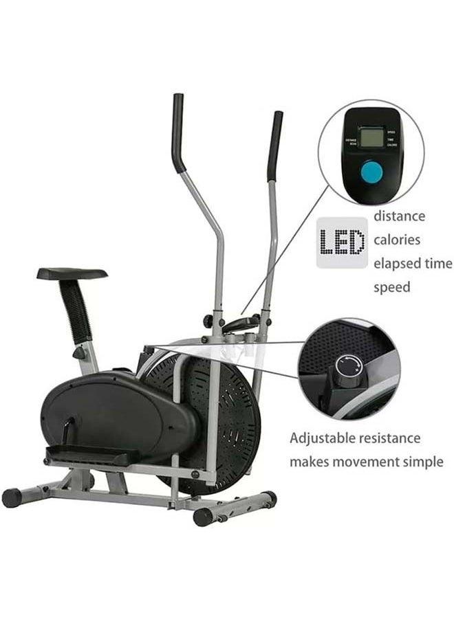 Fitness World - Orbitrac exercise bike, an elliptical exercise bike equipped with a smart LCD screen to measure the pulse from the hand - Image 1