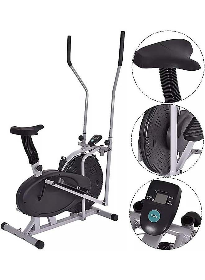 Fitness World - Orbitrac exercise bike, an elliptical exercise bike equipped with a smart LCD screen to measure the pulse from the hand - Image 1