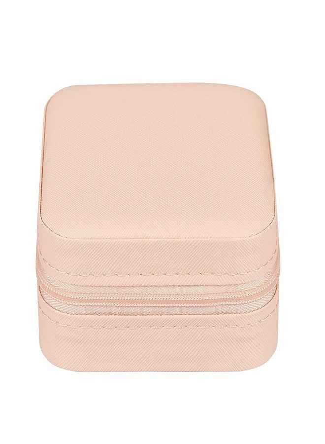 thriftkart Pu Leather Small Jewelry Box Travel Portable Jewelry Case For Ring Pendant Earring Necklace Bracelet Organizer Storage Holder Boxes (Pink) - Image 2