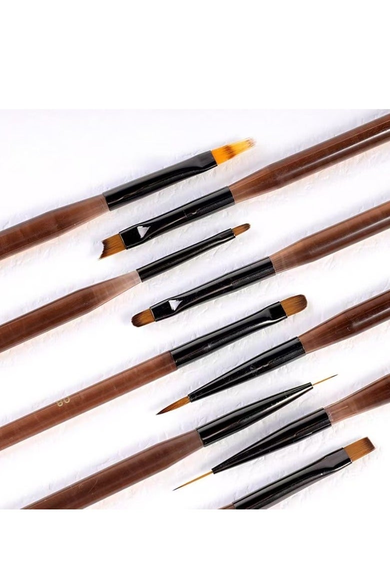 Nail Brush, Nail Design Tool for Nail Salon Home DIY Nail Drawing Pen, Pack of 9, Length 14.9cm, Suitable for Nail Care, Manicure & Pedicure. - Image 5