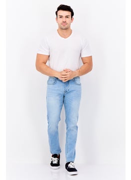 CROSSHATCH Men Slim Fit Washed Stretchable Jeans, Washed Blue  - Image 2