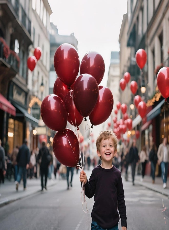KUULBELA 110Pcs Burgnudy Red Balloons for Weddings Birthdays Party Decorations - Image 5