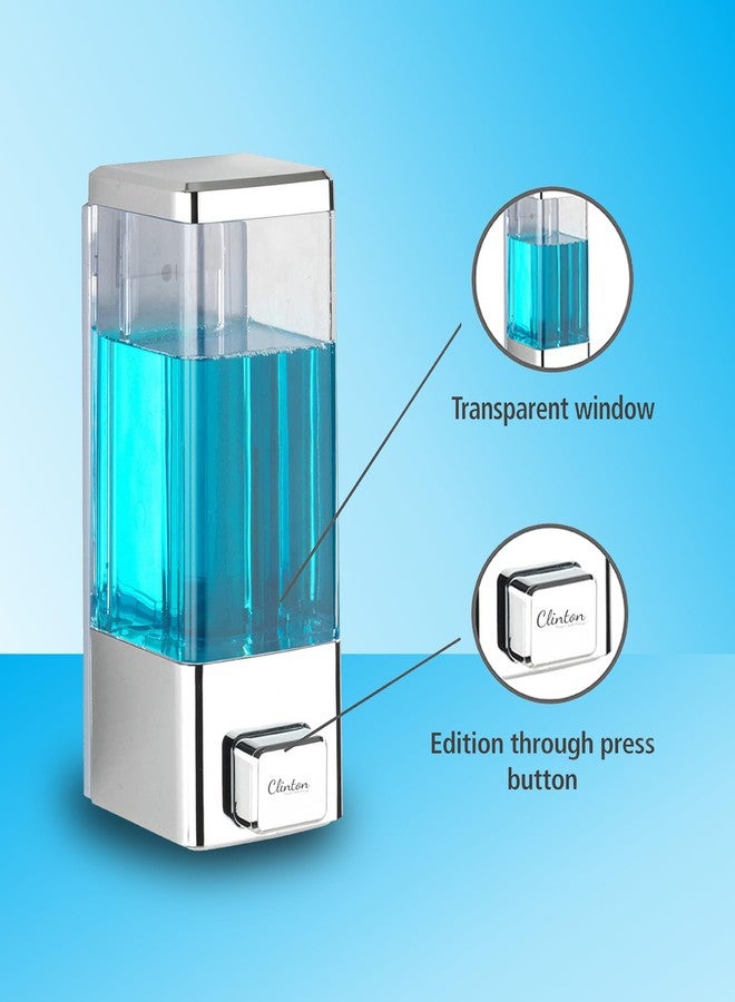 Clinton 350 Ml CD1011 ABS Wall Mounted Liquid Soap Dispenser Shampoo Sanitizer Gel Dispenser for Bathroom- Set of 1 - Image 5