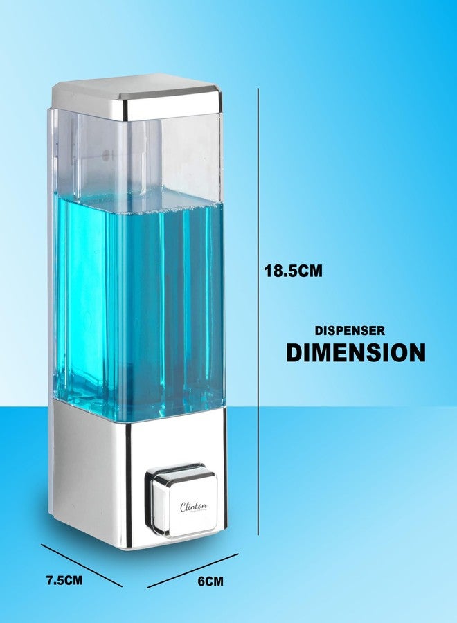 Clinton 350 Ml CD1011 ABS Wall Mounted Liquid Soap Dispenser Shampoo Sanitizer Gel Dispenser for Bathroom- Set of 1 - Image 3