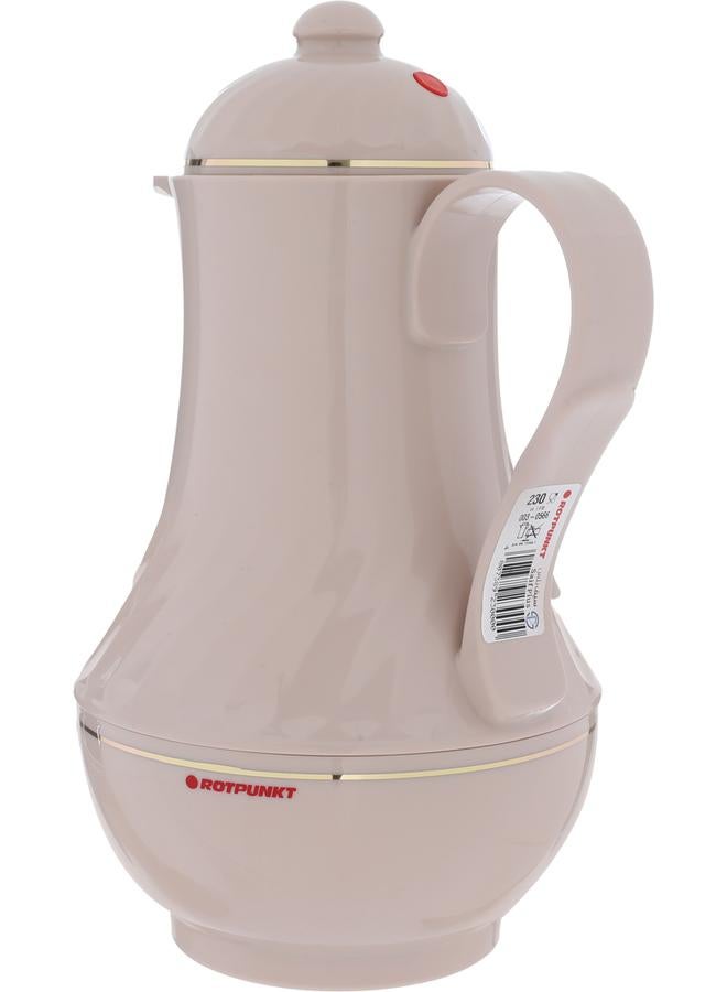 Rotpont Rotpunkt Glass Thermos 1 Liter Plastic Body Light Brown  - Image 4