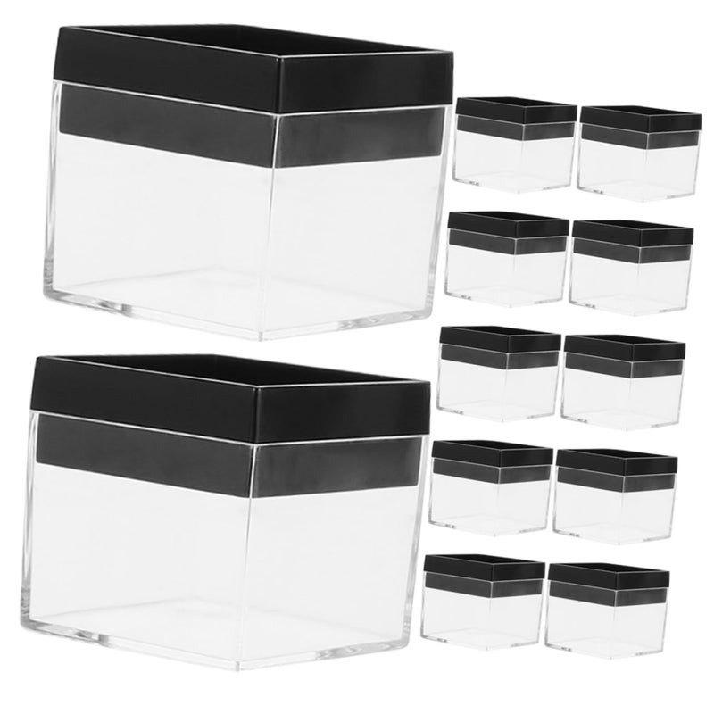 Transparent Mineral Specimen Display Box 12PCS Sturdy Plastic Storage Case With Removable Lid - Image 2