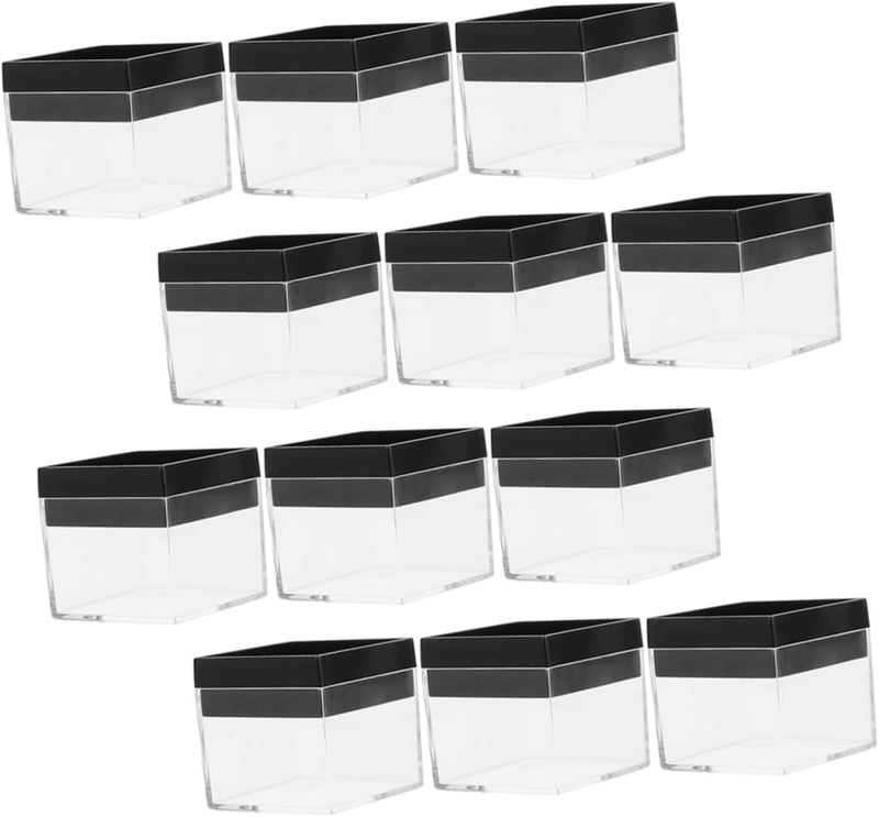 Transparent Mineral Specimen Display Box 12PCS Sturdy Plastic Storage Case With Removable Lid - Image 1
