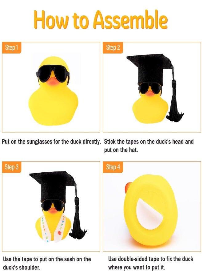 ونوو بطة مطاطية للتخرج من وونو، زينة لوحة القيادة للسيارة، هدايا تخرج لها وله، هدية تخرج مضحكة لطلاب الثانوية العامة وطلاب الدكتوراه والماجستير والجامعات، للنساء والرجال، أسود - Image 3