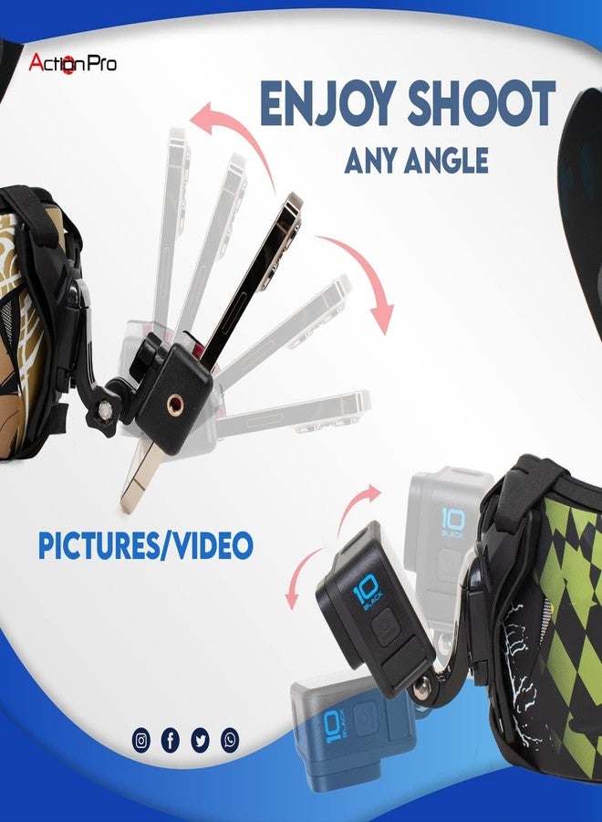 Action Pro Made in India Helmet Chin Mount Strap, Compatible with GoPro Hero 13/12/11/10/9/8/7/6/5/4, DJI Osmo, Insta360, SJCAM & Other Action Cameras (Pack of 3) - Image 5