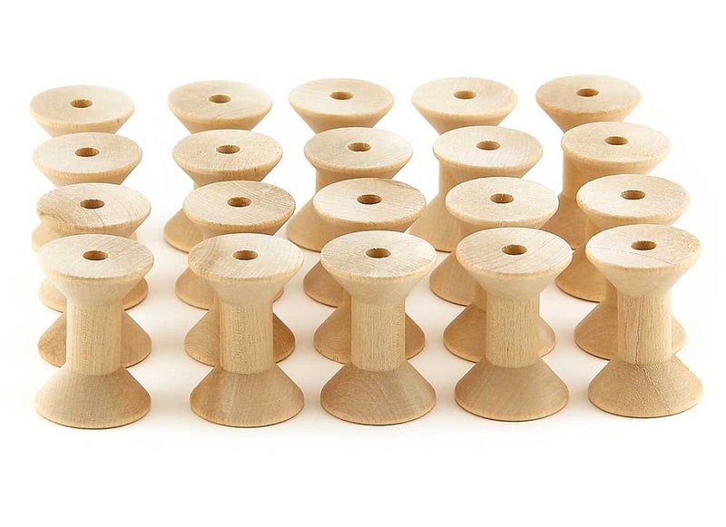 Hygloss Products Wooden Spools for Arts and Crafts – Splinter Free – 1-15/16 Inch, 20 Pieces (9573) - Image 3