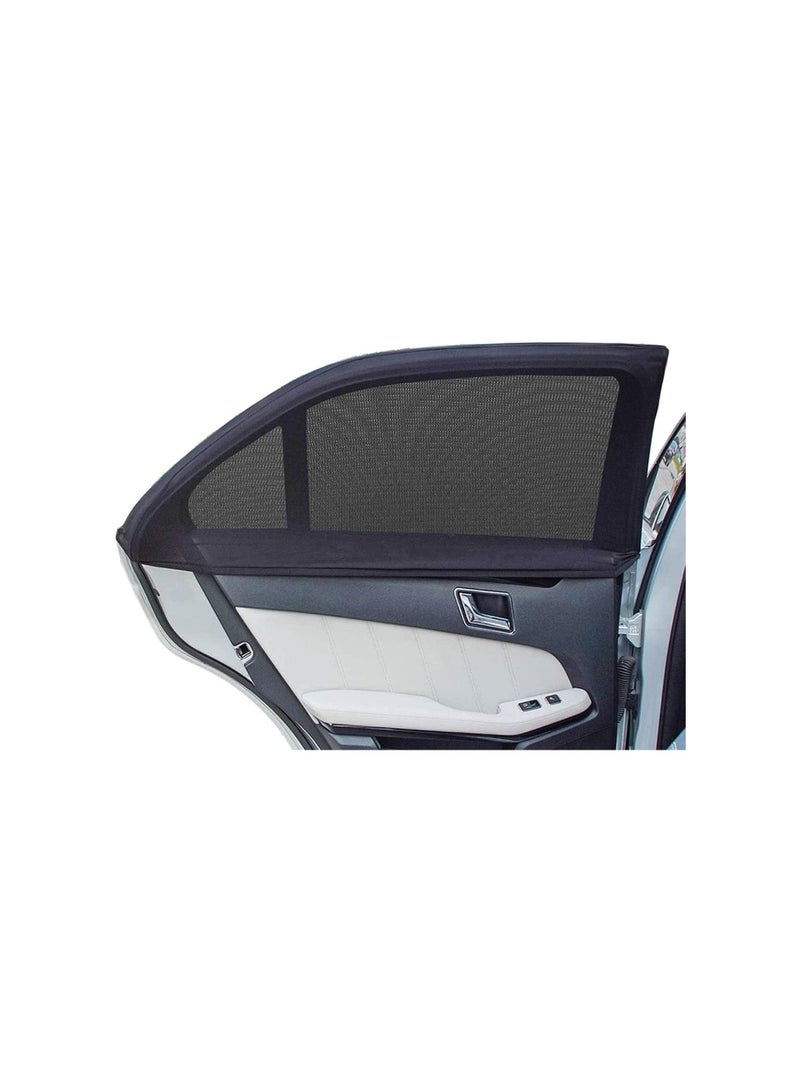 SYOSI Car Window Shades, 2 Pack Breathable Mesh Car Side Back Window Sun Schades, Stretchy Car Window Screen for Baby Family Pet UV Protection, Fit for Most(95%) of Cars (Medium 39"x19") - Image 1