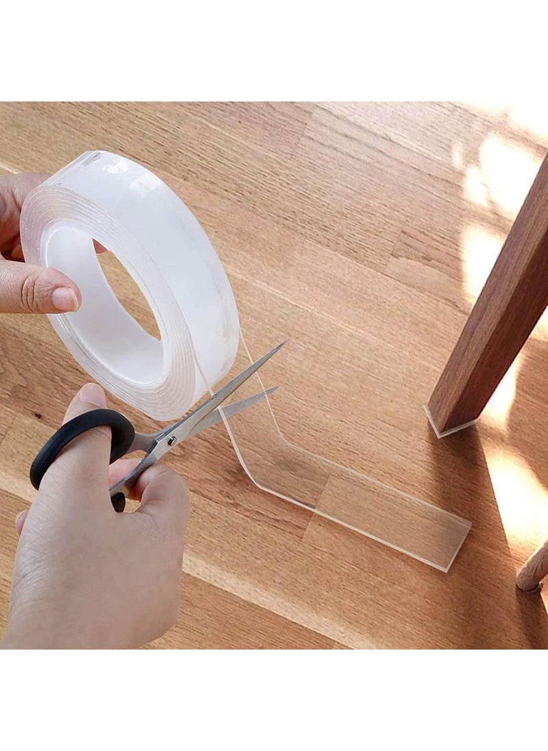 DIY Crafts - DIY Crafts CT-DIY-HI-31381 1" inch Magic Tape, Double Sided Mounting Carpet Tape, Trace Washable Romovable Strong Adhesive Rug Tape - Image 1
