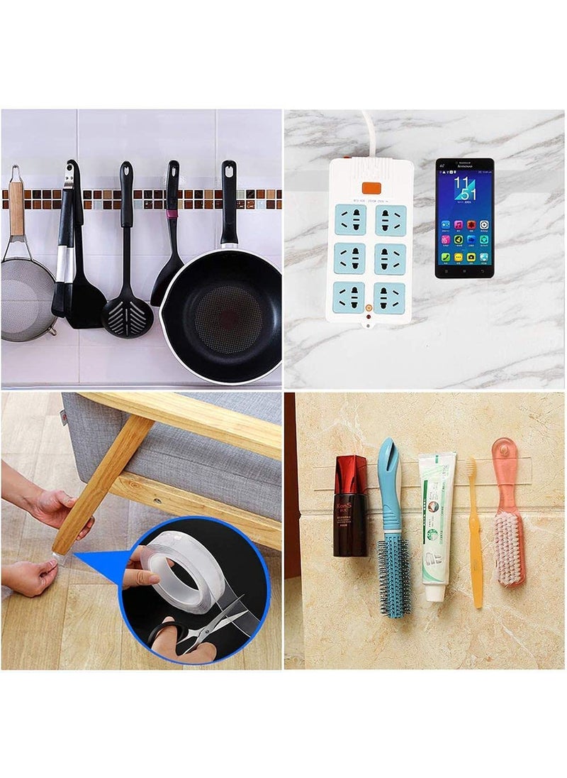 DIY Crafts - DIY Crafts CT-DIY-HI-31381 1" inch Magic Tape, Double Sided Mounting Carpet Tape, Trace Washable Romovable Strong Adhesive Rug Tape - Image 1