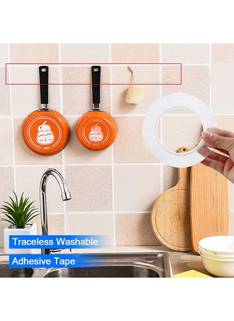 DIY Crafts - DIY Crafts CT-DIY-HI-31381 1" inch Magic Tape, Double Sided Mounting Carpet Tape, Trace Washable Romovable Strong Adhesive Rug Tape - Image 1