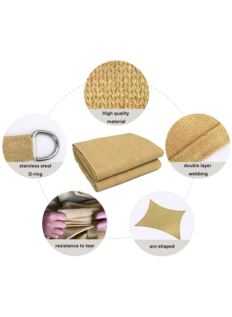 LINGWEI premium 𝑺𝒖𝒏 𝑺𝒉𝒂𝒅𝒆 𝑺𝒂𝒊𝒍 – Durable UV-Resistant Woven Plastic with Reinforced Metal Rings, Easy Installation, Perfect for Outdoor Patio, Garden, Balcony, & Pool - Image 4