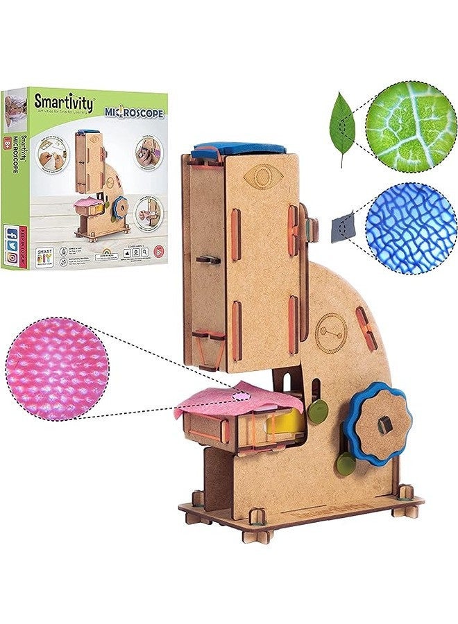 Smartivity Microscope 100x Zoom STEM DIY Fun Game for Kids Age 8 to 14 Years Old Toy for Boys & Girls Age 8-10-12 | Science Based Education & Construction Activity Kit - Image 1
