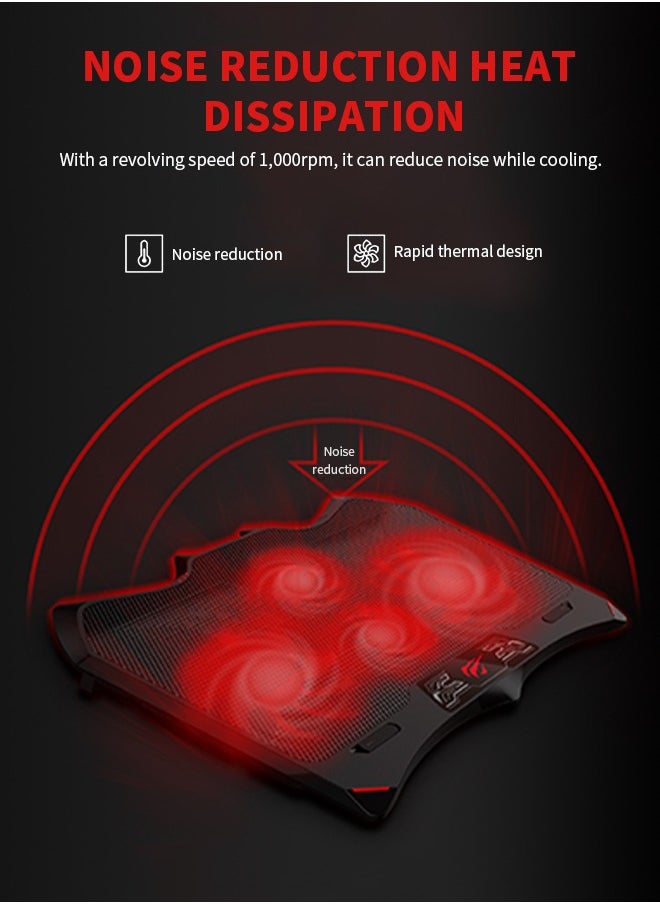havit Laptop Cooling Pad, Adjustable Height, Ergonomic Design, Equipped with 2 USB Ports, Compatible with Multiple Sizes of Computers  - Image 3