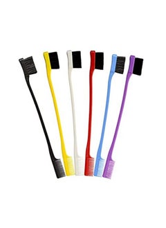 yantaisiyu 6 Pcs Hair Brushes Hair Edge Brush Double Sided Edge Control Brush Eyebrow Brush Hair Styling Brush Smooth Comb Grooming (Multiple Color）  - Image 5