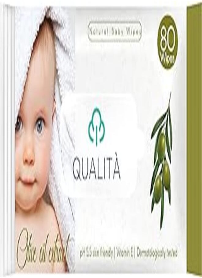 QUALITA Qualita baby wipes with olive oil and calendula oil 80 wipes 