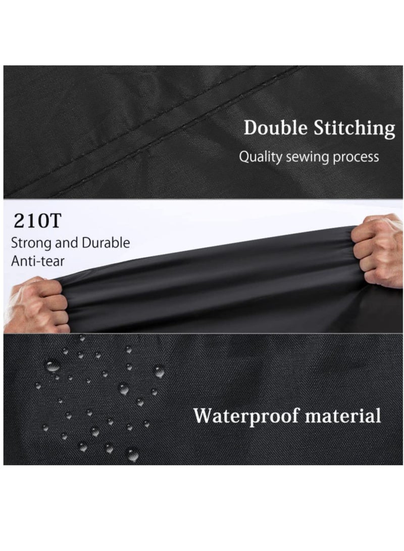 Zikra Waterproof Bike Cover, Large Bike Cover for 2 Bikes, 210x95x110cm 210T Bike Covers for Outside Storage, Outdoor Waterproof Bicycle Cover, Anti UV Rain Bike Covers with Storage Bag for Mountain/E-bike - Image 3