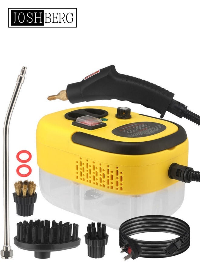 جوشبيرغ منظف ​​بخاري يدوي عالي الضغط سعة 1200 مل مع خزان كبير لتنظيف الأرضيات والسيارات والمفروشات والفواصل - Image 1