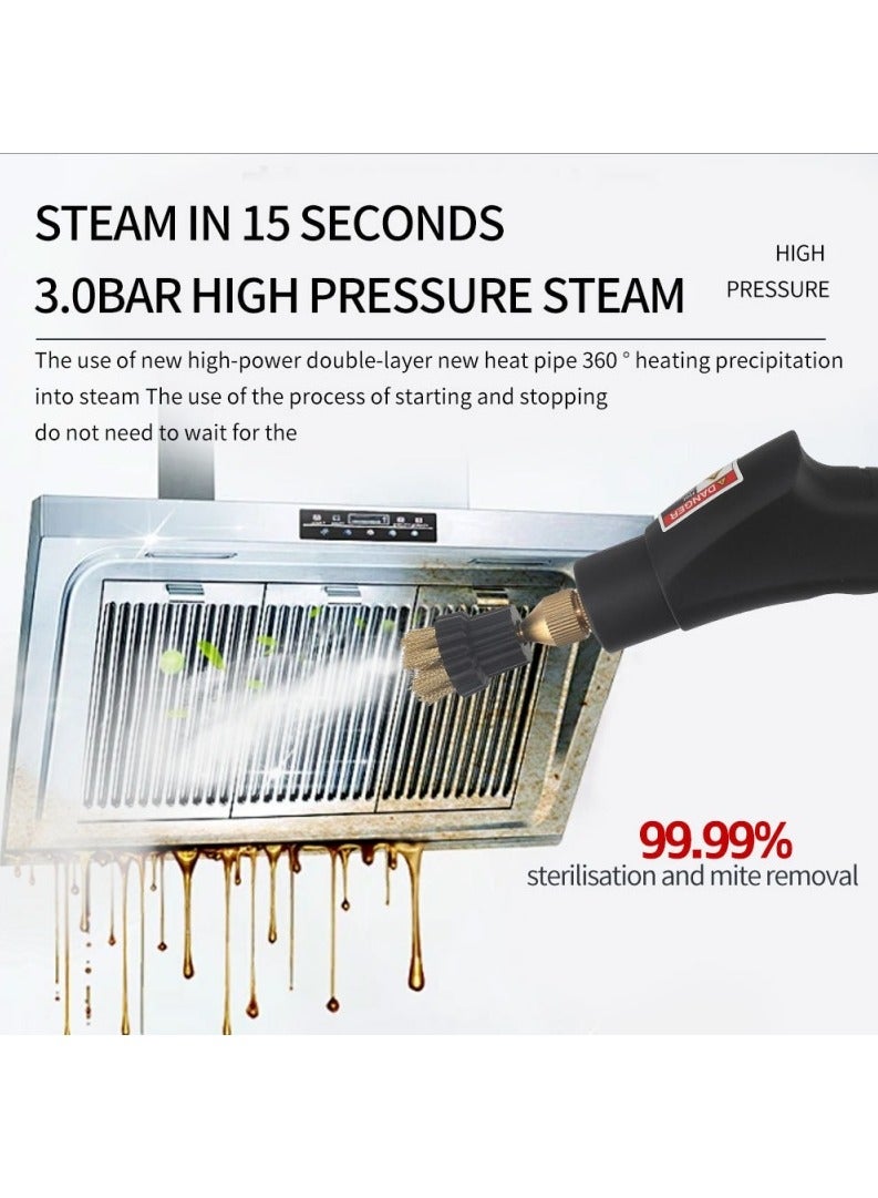 جوشبيرغ منظف ​​بخاري يدوي عالي الضغط سعة 1200 مل مع خزان كبير لتنظيف الأرضيات والسيارات والمفروشات والفواصل - Image 4