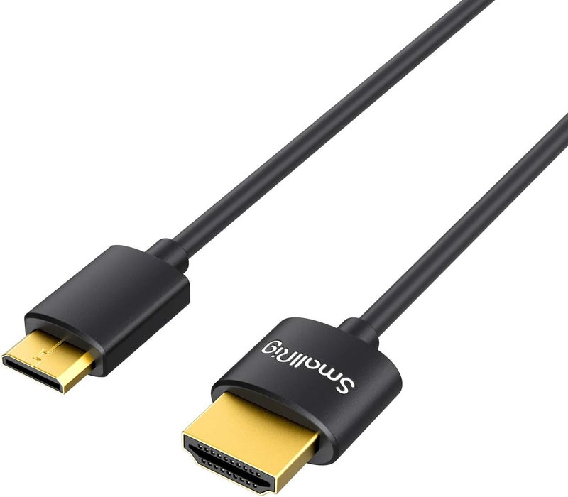 SMALLRIG Mini C to A Cable, Ultra Thin Cable 35cm/1.15Ft, Super Flexible Slim High Speed 4K 60Hz HDR 2.0, for Sony HDR-XR50, for Nikon Z6 Z7 for Canon EOS RP, EOS R - 3040 - Image 1