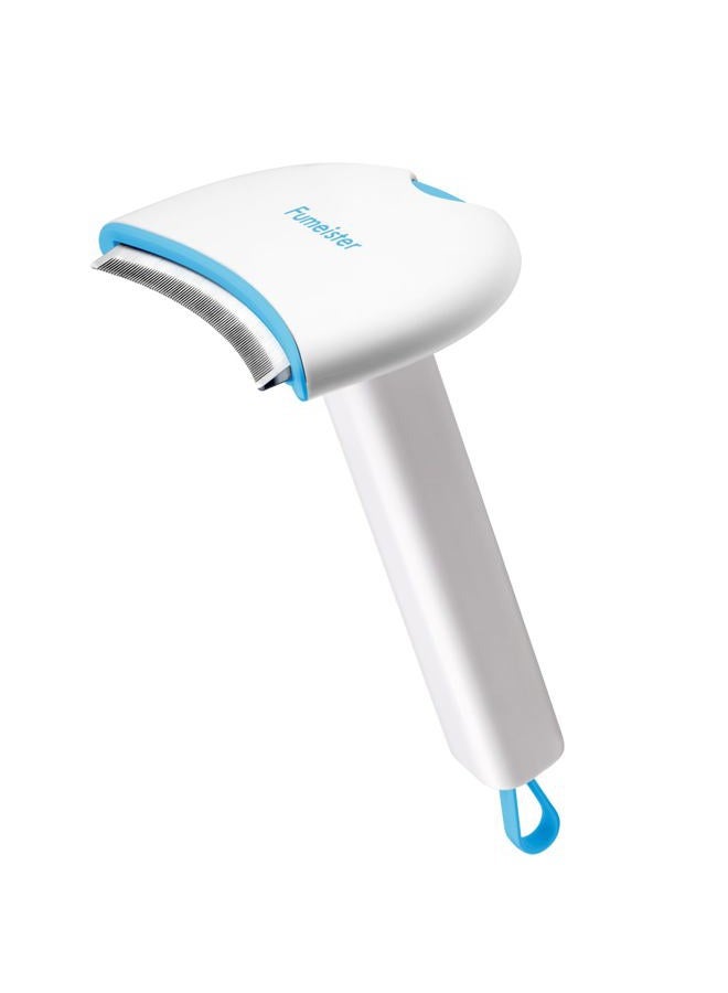 Fumeister Pet Undercoat Deshedding Tool for Dogs - Wide Curved Undercoat Brush for Effortless Pet Deshedding, Loose Hair Remover for Dogs & Cats (Blue) - Image 1