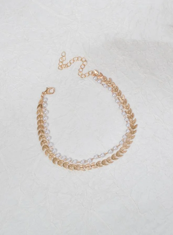 تايك تو Beaded Chain Anklet
