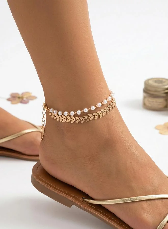 تايك تو Beaded Chain Anklet
