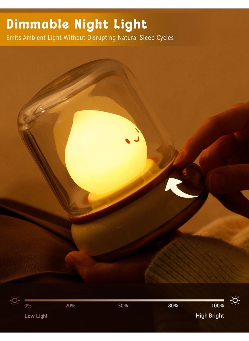 SYOSI - lovely Chibi Flame Lamp, Mimics Flickering Flame Effect Amber Light,2 Modes Rechargeable Dimming Great ambience Light for Camping, Curing, Decoration - Image 1