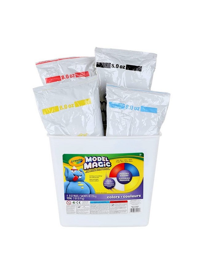 Crayola Model Magic (2Lb Bucket) Modeling Clay Alternative Primary Colors Air Dry Clay For Kids Classrooms Supplies 3+ - Image 1