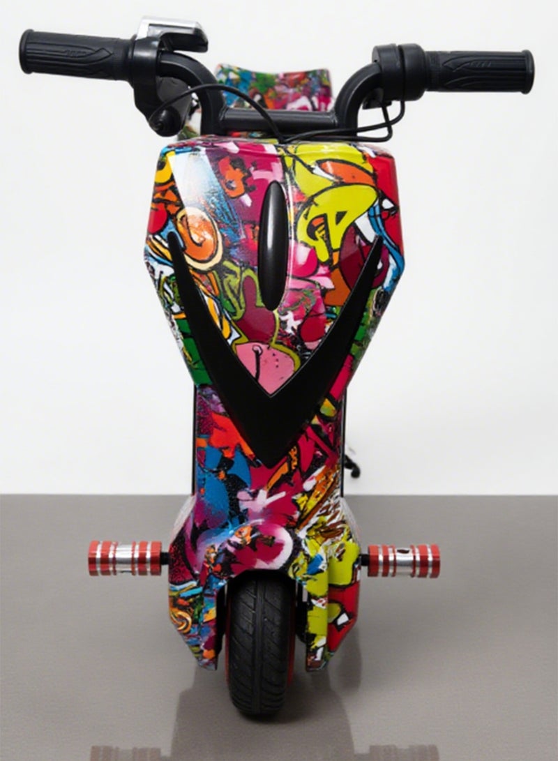 بيبي سكوتر درفت كهربائي صغير بقوة 36 فولت بقدرة عالية ودوران 360° للأطفال والكبار – هيكل قابل للتعديل مزود بتقنية البلوتوث ومعدات حماية، بثلاث سرعات، مزود بمحرك بدون فُرش بقدرة 250 واط، بسرعة تتراوح بين 8 إلى 15 كم/س، ويتحمل وزنًا يصل إلى 80 كجم، مناسب للأعمار من 6 سنوات فأكثر. - Image 2