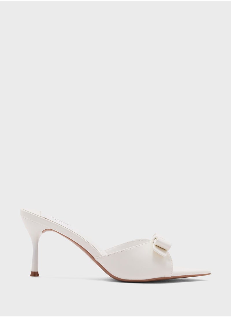 Ginger - Bow Mule Heel Sandal - Image 1