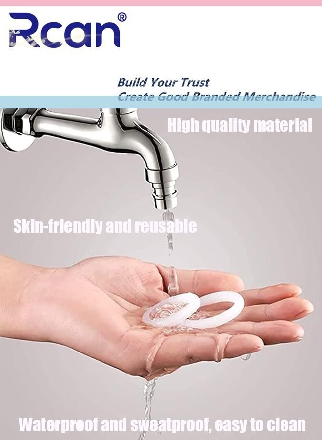 Rcan 3 Pieces Men's Exercise Rings Elastic Silicone Luminous Material Workout Resistance Rings Extend Stamina Waterproof Sweatproof Soft Wear Resistant Tear Resistant Suitable for Men Sports Home  - Image 2