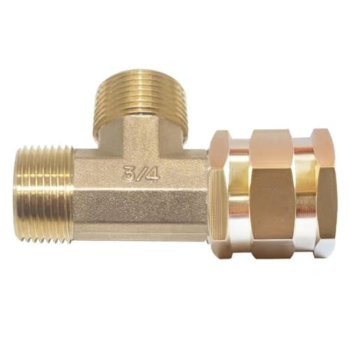 Joywayus 3/4 Inch NPT Brass Pipe Fitting Barstock Tee 3 Way 3/4" NPT Male x 3/4" NPT Male x 3/4" NPT Female Hose Fitting - Image 4
