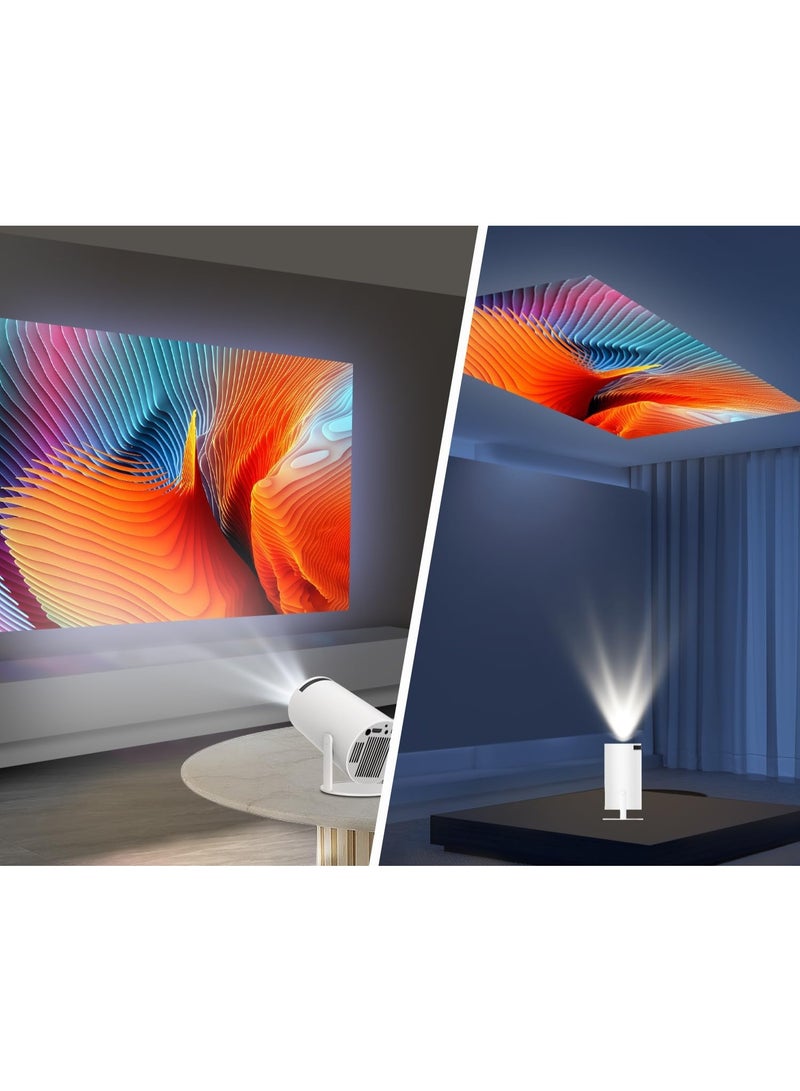 بروجكتور ميني ذكي بدقة 4K – بنظام أندرويد 11، واي فاي 6 5G، بلوتوث 5.0، دعم 1080P، سطوع 8000 لومن، 200 انسي، سينما منزلية محمولة - Image 2