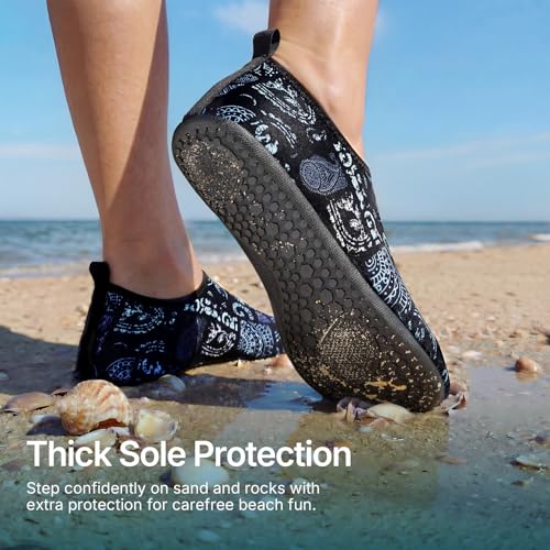ATHMILE Water Shoes for Women Men QuickDry Aqua Socks Swim Beach Barefoot Yoga Exercise Wear Sport Accessories Pool Camping Must Haves Adult Youth Size 78Women67Men - Image 3