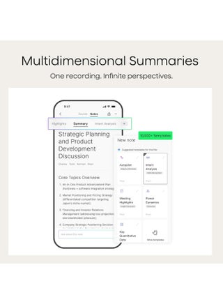 Plaud Note Pro AI Voice Recorder, Transcribe & Summarize with AI, App Control, Note Taker for Meetings & Calls, Supports 112 Languages, Ultra-Slim w/InstantView Display, Case Included, Black - view 4