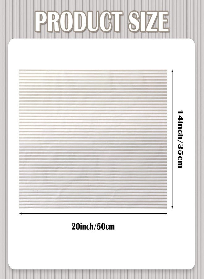 YooNotee 120 Sheets Plain Striped Tissue Paper 14 x 20 Inches Striped Tissue Paper for Gift Bags Bulk Wrapping Papers for Birthday Gift Packing Crafts(Beige,Classic - Image 2