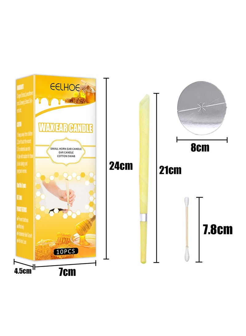 إيلهو شموع الأذن العطرية – لتنظيف شمع الأذن والاسترخاء والعناية، بشكل بوق مع سدادات قطنية - Image 2