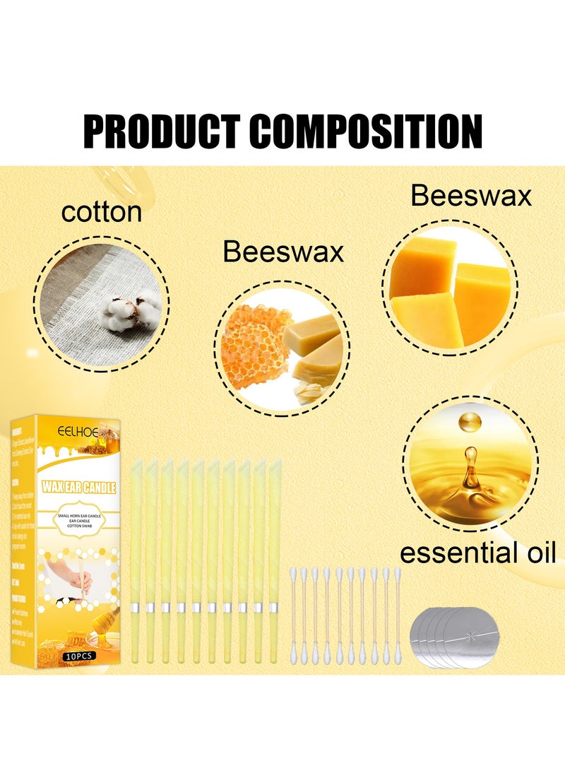 إيلهو شموع الأذن العطرية – لتنظيف شمع الأذن والاسترخاء والعناية، بشكل بوق مع سدادات قطنية - Image 4